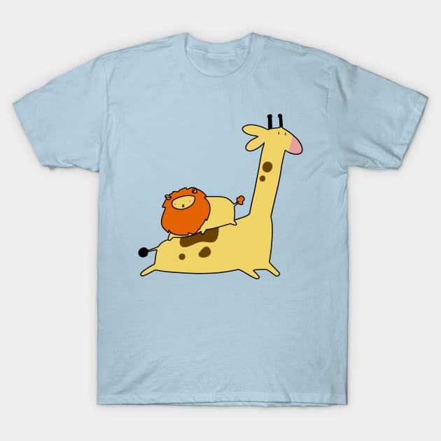 Lion and Giraffe T-Shirt by saradaboru